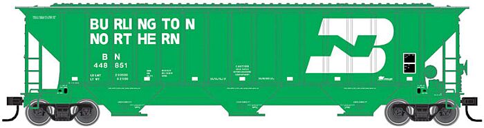  Thrall 4750 Covered Hopper - Burlington
Northern (Cascade Green, white, Large Logo and Lettering)
 