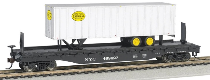  HO Flat Car with Piggyback Trailers -

 