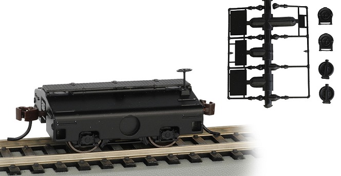  HO Scale Test Car - Painted - Black,

 