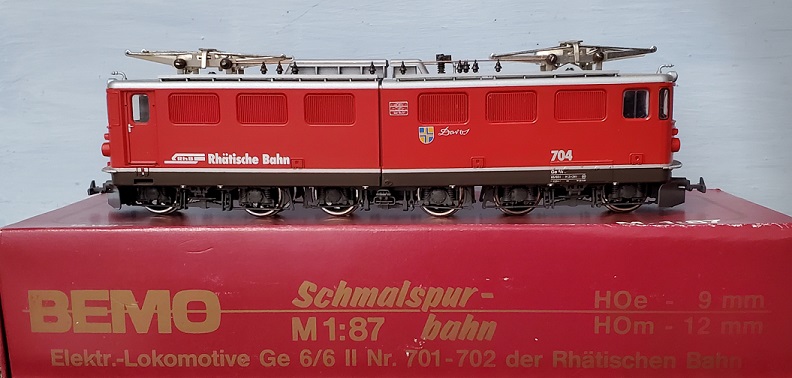 H0e Elektr.-Lokomotive Ge 6/6 II Nr. 701-704(704) der Rhatischen Bahn