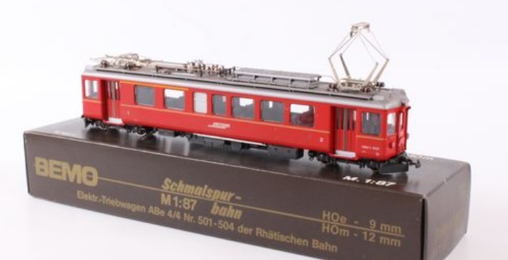  H0e Railcar - ABe 4/4 powered rail car 502 - RhB