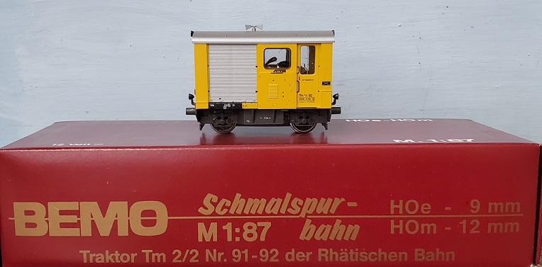 H0e Traktor Tm 2/2 Nr. 91-92 der Rhatischen Bahn