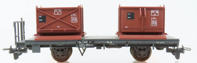 H0e Rhb Rhaetian Railway Gravel Transport Car #KK 7348