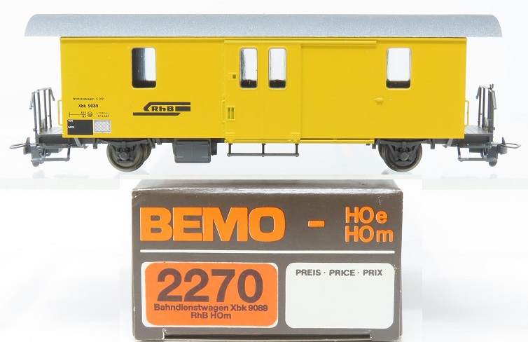 H0e RHB RHAETIAN SWISS TOOL CAR (FREIGHT CAR) #XBK 9089
