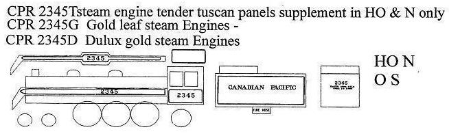  Tuscan Panels supplemental set. Does one
steam passenger Loco and tender 1928-1960.
 