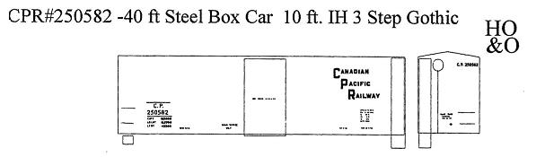  CPR 40' - 10' IH Box Car, Spans, 3 step and
 