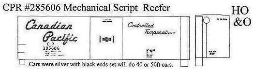  CPR Mechanical Reefer - Silver in Script
 