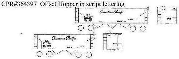  CPR Hoppers, Script Lettering
 