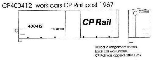  Work Cars - CP Rail Post 1967

 