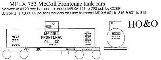  McColl Frontinac tank cars 1930-1965

 
