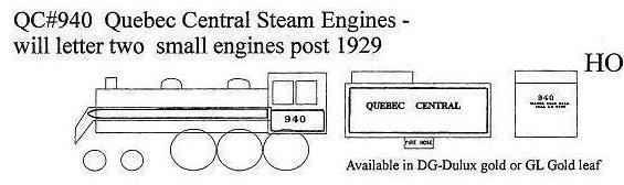  Quebec Central Steam Engines in Dulux Gold
 