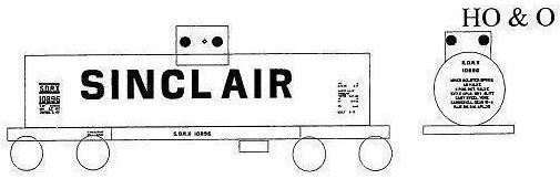  Sinclair tank car large silver lettering on black

 