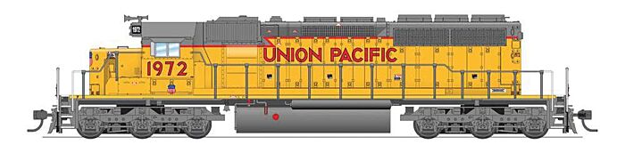  Union Pacific SD40-2 Yellow & Grey with
Lighting Strie. Paragon 4 DC/DCC/Sound

 