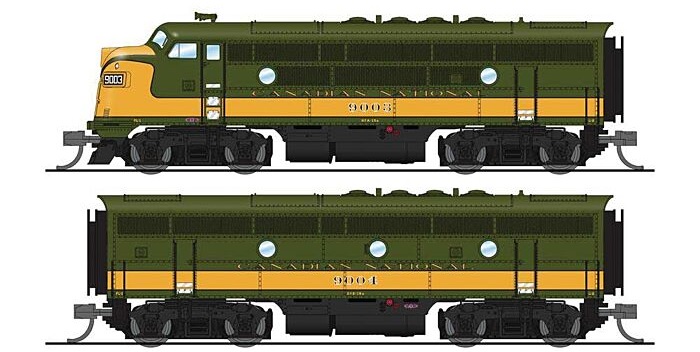  EMD F3 A-Unpowered B Set - Sound and DCC
- Paragon4 -- Canadian National (green, imitation gold)

 