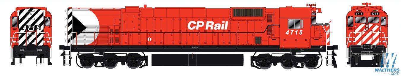  CP Rail MLW M636 - Standard DC -
Executive Line -- (Action Red, 8