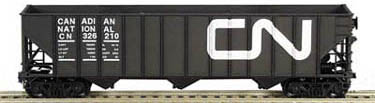 100-Ton 3-Bay Open Hopper - Ready to Run -
Canadian National (black, white, Large Noodle Logo)