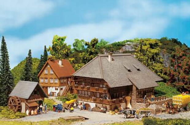 Blackforest Farmstead with two outbuildings including watermill. - Kit