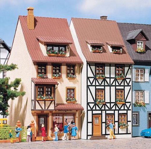 2-Timbered Townhouses with Shop, kit