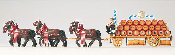  HO Lowenbrau Beer wagon drawn by six horses 