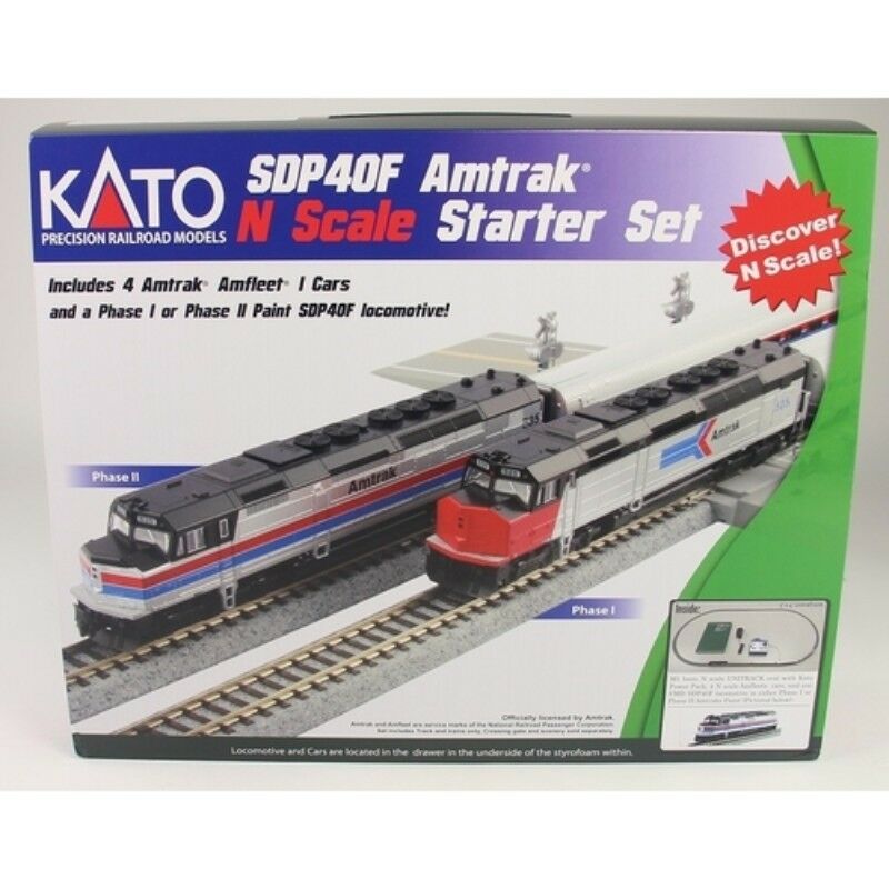 M1 Basic Oval w/ Kato Power Pack and
Amtrak SDP40F Locomotive and cars.