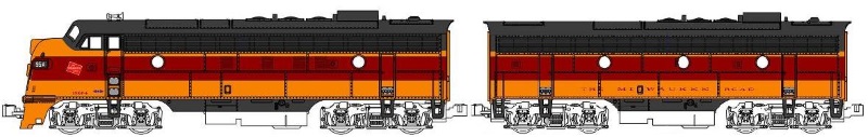 N Scale Milwaukee Road FP7A & F7B