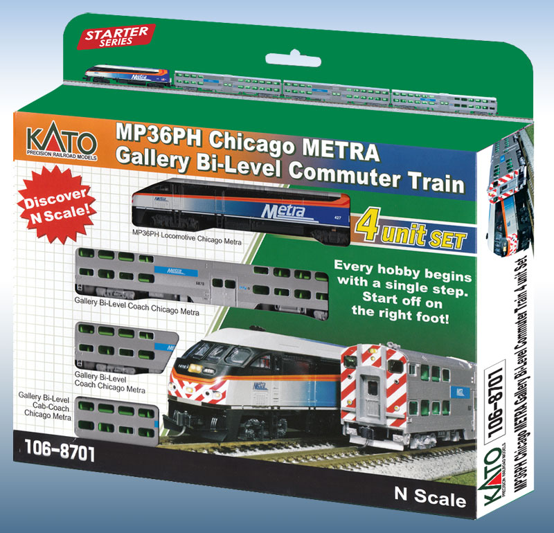 MP36PH Chicago METRA Gallery Bi-
Level Commuter Train