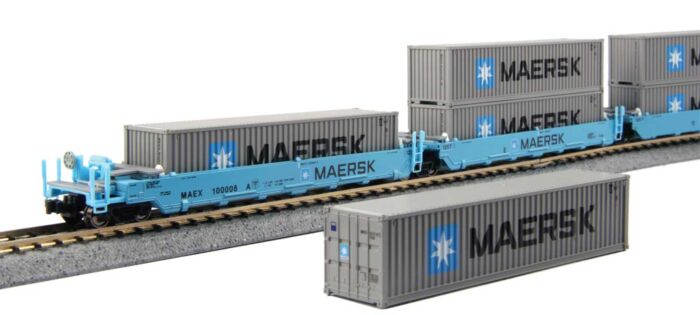  Maxi-I 5-Unit Double-Stack - 40'
Containers - Maersk (blue, 10 Maersk Cont.)

 