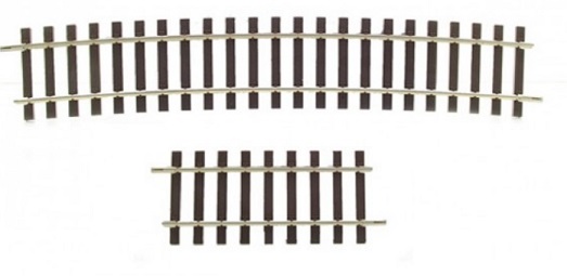 Counter-arch set, consisting of a straight track G2 and a curved track R10