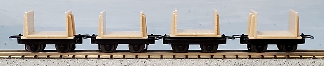 4 Pulpwood Cars plastic box