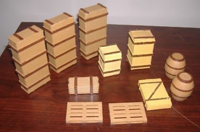  Selection of G Scale loads (crates, barrels, skids) 