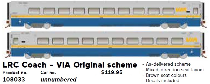 LRC Coach: VIA Original Scheme - No #
