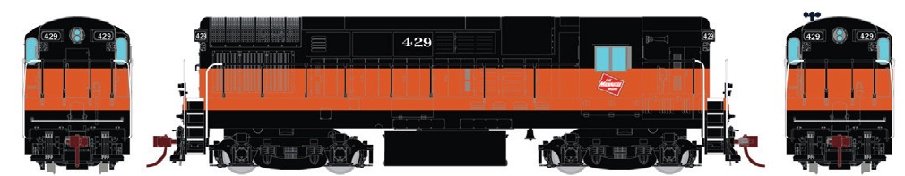 Milwaukee Road Orange & Black Scheme