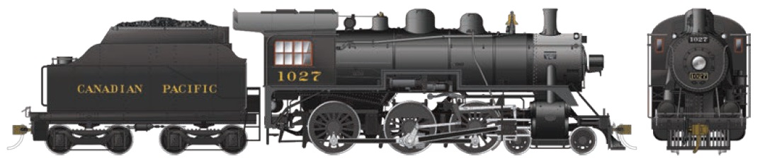  CPR D10h 4-6-0 (DC/DCC/SOUND), Low
Headlight, High Walkway, Check Valve-mounted Bell, Coal Tender

 