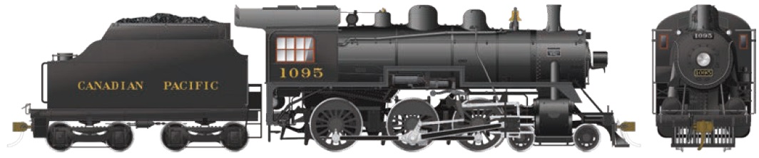 CPR D10h 4-6-0 (DC/SILENT), Low
Headlight, High Walkway, Check Valve-mounted Bell, Coal Tender

 