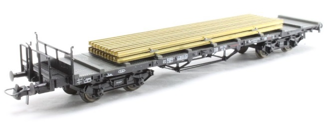 DB stake wagon rails with a load of rails
