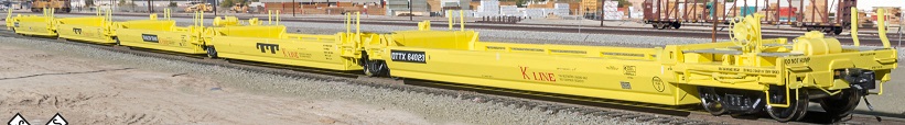 Rivet Counter HO Scale PS-Trinity
Backpacker Well Car Set (5), Trailer Train/K-Line (R1)