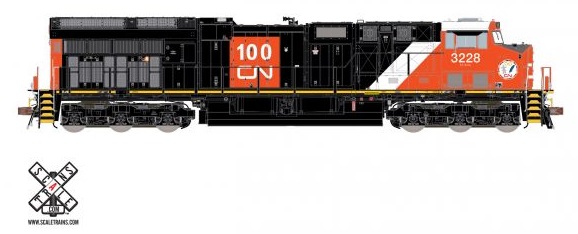 Canadian National/100th
Anniversary/White Cab Roof ET44AC Angled Exhaust - Rivet Counter - DCC and LokSound