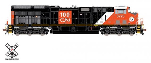  Canadian National/100th
Anniversary/White Cab Roof ET44AC Angled Exhaust - Rivet Counter - DCC and LokSound

 