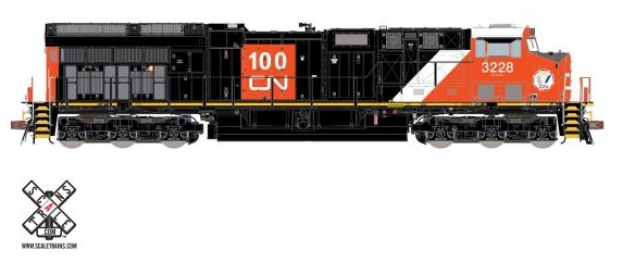 Canadian National/100th
Anniversary/White Cab Roof ET44AC Angled Exhaust - Rivet Counter - DCC and LokSound