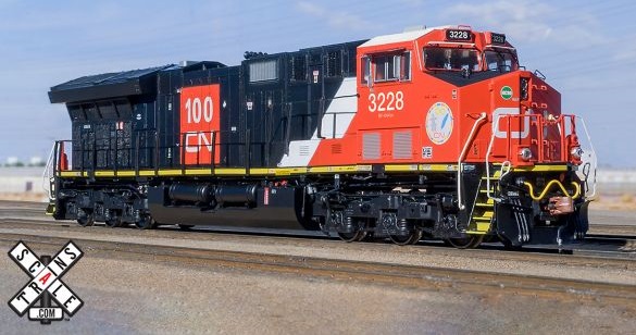 Canadian National/100th
Anniversary/White Cab Roof ET44AC Angled Exhaust - Rivet Counter - DCC and LokSound