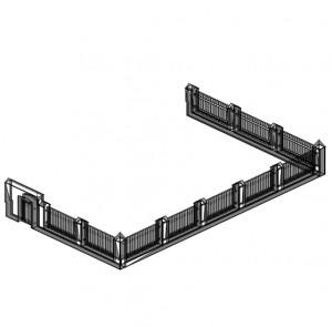  HO Scale Kit - Garden fence with gate 