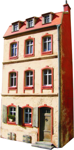  O Scale Kit - Wohnhaus Dorfstrasse 1 (Residential building Dorfstrasse 1) 