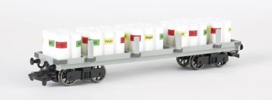 Flat Car with Paint Drums