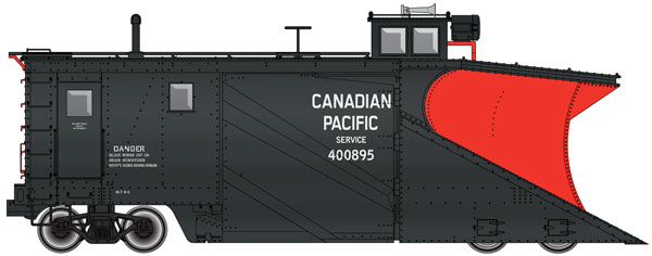  Canadian Pacific Russell Snowplow
(black, red, Block Lettering, Early Headlight)
 