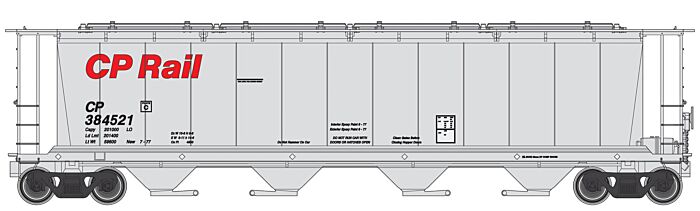 59' Cylindrical Hopper - CP Rail (gray, black,