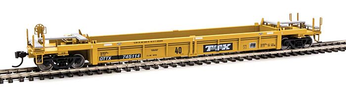  Thrall Rebuilt 40' Well Car - Trailer-Train
DTTX (yellow, black; Black & White Logo, White Stripes)
 