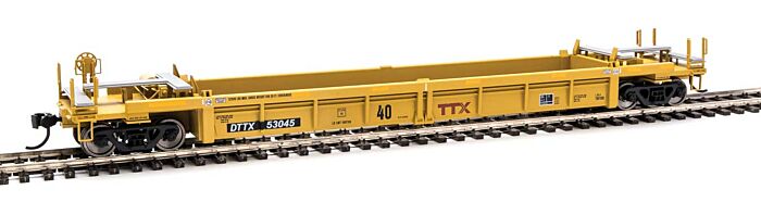  Thrall Rebuilt 40' Well Car - Trailer-Train
DTTX (yellow, black; Large Maroon Logo)
 