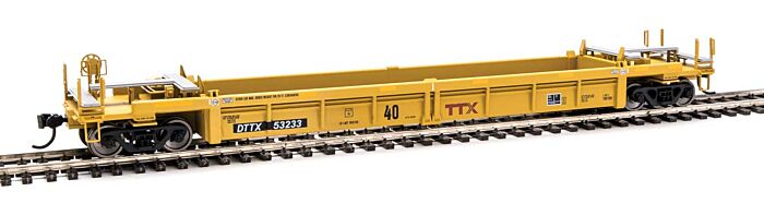  Thrall Rebuilt 40' Well Car - Trailer-Train
DTTX (yellow, black; Large Maroon Logo)
 