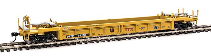 Thrall Rebuilt 40' Well Car - TTX DTTX
(yellow, black, small red TTX and Next Road logo, yellow consp