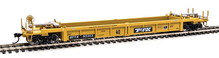  Thrall Rebuilt 40' Well Car - Trailer-Train
DTTX (yellow, black; black & white logo, yellow stripes)
 